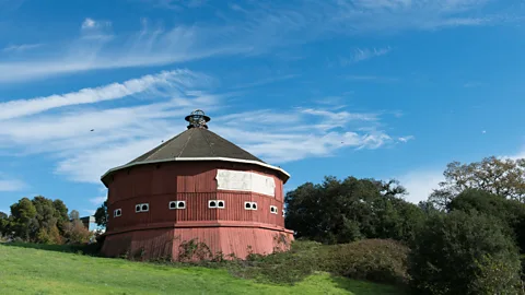 Kenishirotie/Getty Images Nagasawa's Round Barn, the last remaining structure from the Fountaingrove estate, was destroyed by the 2017 wildfire (Credit: Kenishirotie/Getty Images)