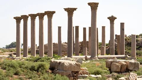 Anthon Jackson The remains of a 5th-Century basilica stand in the middle of Al-Ashmonein (Credit: Anthon Jackson)