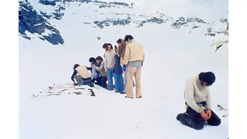Alamy Frank Marshall's Alive (1993) tells the true story of rugby players who were stranded in the Andes after a plane crash in 1972 (Credit: Alamy)