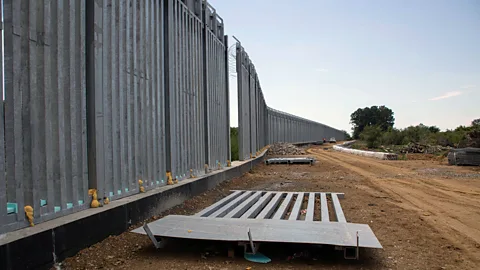 Nicolas Economou/Getty Images Borders are often now a barrier to movement, but might that have to change in the future? (Credit: Nicolas Economou/Getty Images)