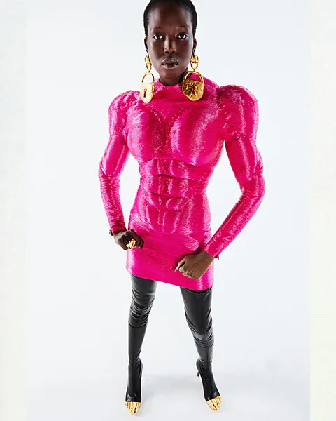 Courtesy of Schiaparelli Schiaparelli recently revived its original surreal style – pictured, Look 6 haute couture spring/summer 2021 (Credit: Courtesy of Schiaparelli)