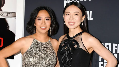 Alamy Rowena Chiu is one of the women whose experiences with Weinstein feature in She Said; here she is pictured with actress Angela Yeoh, who plays her (Credit: Alamy)