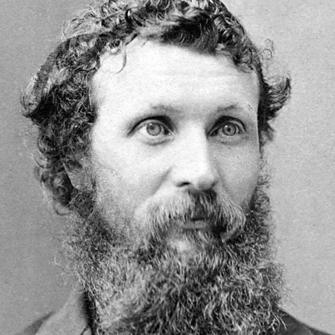 Black and white portrait of John Muir