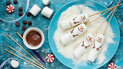 Marshmallow snowmen