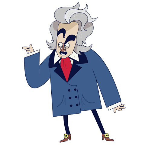 A cartoon of Beethoven