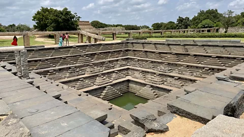 Malavika Bhattacharya Hampi is known for its elaborate architecture such as stepwells (pictured) and palaces (Credit: Malavika Bhattacharya)