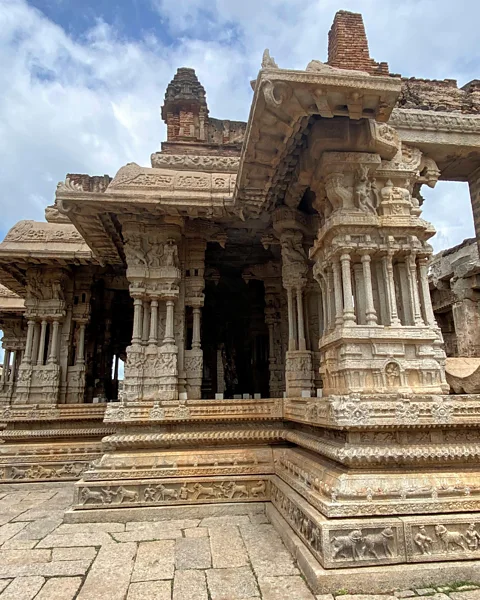 Malavika Bhattacharya Hampi's "musical pillars" are a phenomenon that has baffled people for centuries (Credit: Malavika Bhattacharya)