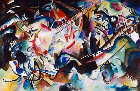 Composition 51, painted by Wassily Kandinsky in 1913.