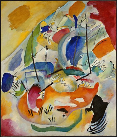 Improvisation 31 (Sea Battle), painted by Wassily Kandinsky in 1913