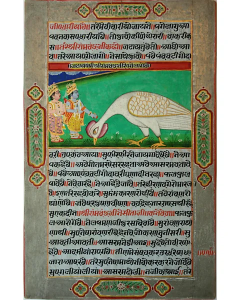 Alamy A folio dating from 1820-40 depicts the eagle demi-god Jatayu, who also features in current Indofuturist imagery (Credit: Alamy)