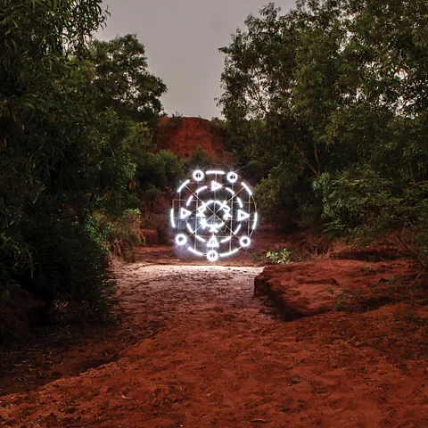 Sijya Gupta and Fabrice Bourgelle Musician Sarathy Korwar's album Kalak – artwork, pictured – is based around a circular notion of time and music (Credit: Sijya Gupta and Fabrice Bourgelle)