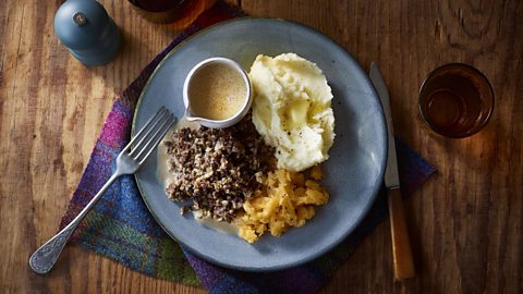 Haggis, neeps and tatties 