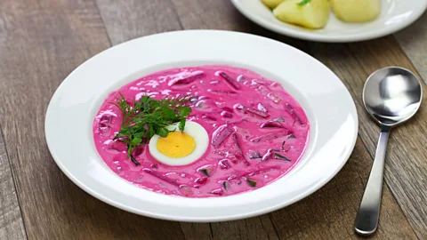 Kyoko Uchida/Alamy Cold beetroot soup is a common Lithuanian dish (Credit: Kyoko Uchida/Alamy)
