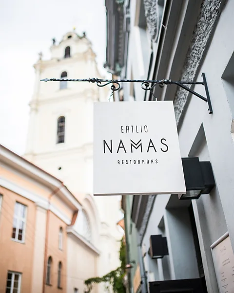 Ertlio Namas Ertlio Namas's dining room is housed in a 17th-Century home in Vilnius (Credit: Ertlio Namas)