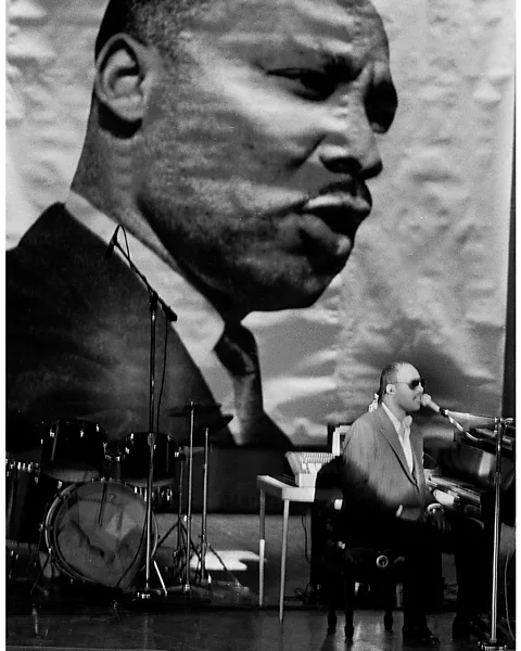 Getty Images Wonder's 1980 song Happy Birthday was a call to action to honour the legendary civil rights leader Martin Luther King (Credit: Getty Images)