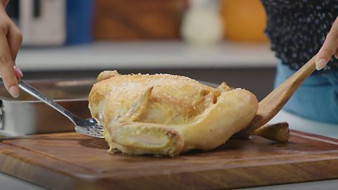 Why spatchcock? A spatchcock roast chicken is taken out of the roasting tin and placed on a chopping board