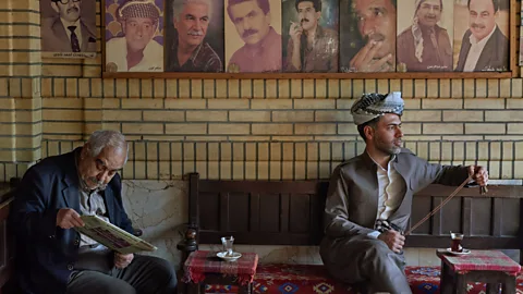 Simon Urwin The Machko teahouse is built in the ramparts of Erbil's ancient citadel and is considered the starting point of the Hamilton Road (Credit: Simon Urwin)
