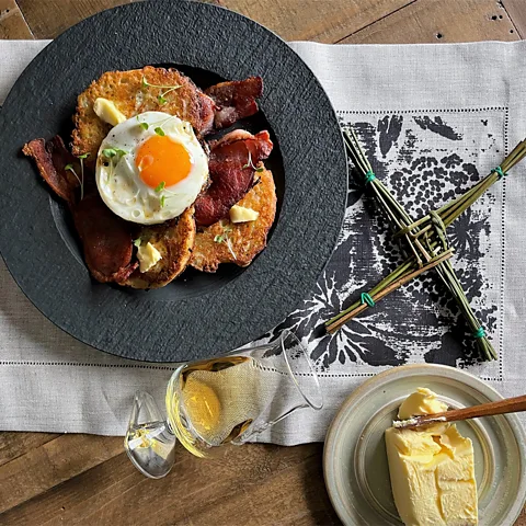 Kate Ryan Boxty, often eaten for Brigid's Day celebrations, pairs well with bacon and eggs (Credit: Kate Ryan)