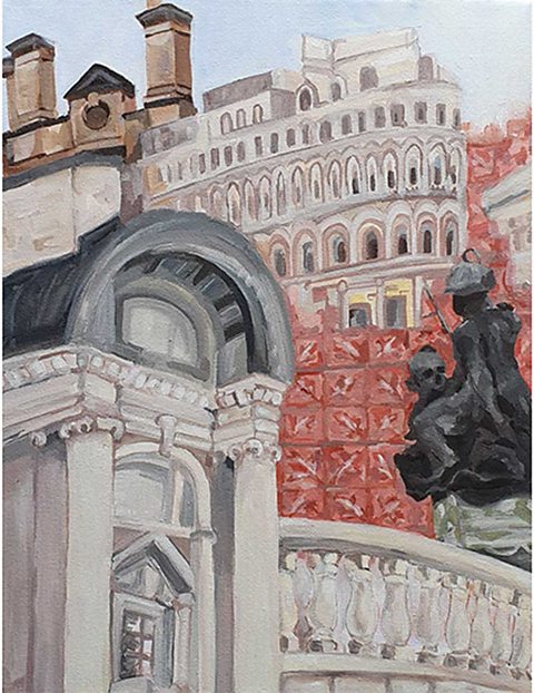 Painting of classical architecture