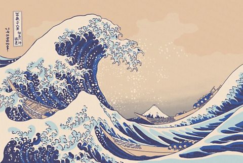 This print is called 'The Great Wave' or 'Under the Wave off Kanagawa' and was made by Hokusai in 1831