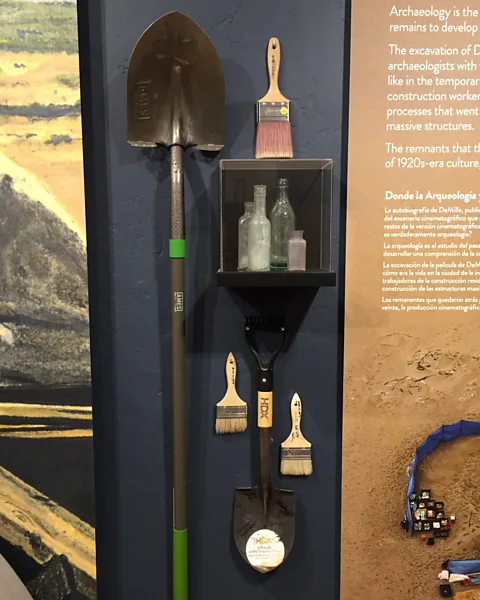 Courtney Lichterman Many remnants of daily life on the set have been found, including cough syrup bottles and excavation tools (Credit: Courtney Lichterman)