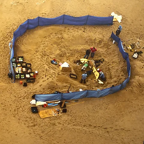 Dunes Center Archaeologists have been slowly unearthing the movie set for decades (Credit: Dunes Center)