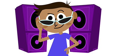 Mo beside some speakers looking cool