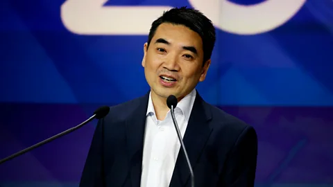 Getty Images Some people recently praised Zoom CEO Eric Yuan on his approach to laying off 1,300 workers in early February, which included Yuan taking a 98% pay cut (Credit: Getty Images)