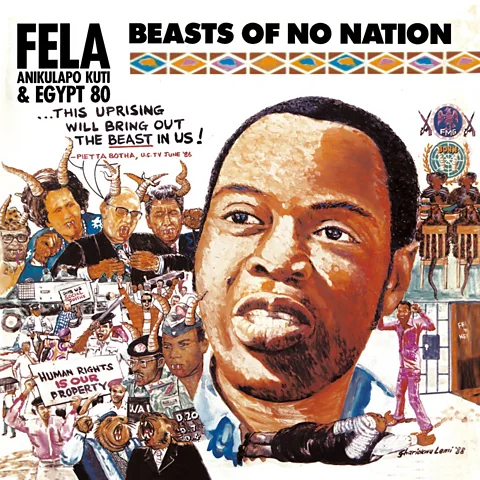 Shanachie Records /cover design: Lemi Ghariokwu Beasts of No Nation was released in 1989 with two tracks, the title track as well as one called Just Like That (Credit: Shanachie Records /cover design: Lemi Ghariokwu)