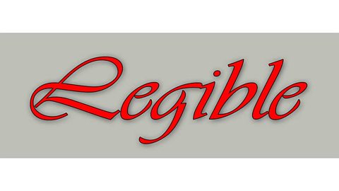 The word legible in red lowercase calligraphy lettering against a grey background. The word is easy to read.