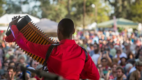 Tim Mueller Traditionally, zydeco music has been sung in English, Louisiana French and Kouri-Vini (Credit: Tim Mueller)