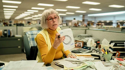 Alamy Jamie Lee Curtis plays a tax auditor who is cartoonish yet ominous (Credit: Alamy)