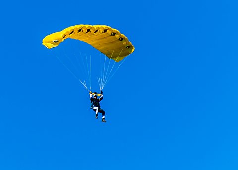 A parachute jump.