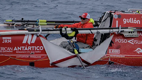 Alfonso d'Ors De la Rosa's journey was powered by rowing and taking advantage of ocean currents and wind (Credit: Alfonso d'Ors)