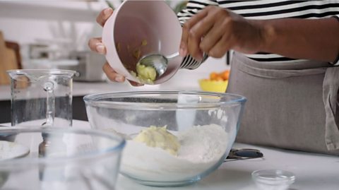 What is reverse creaming? Adding butter to a bowl of flour