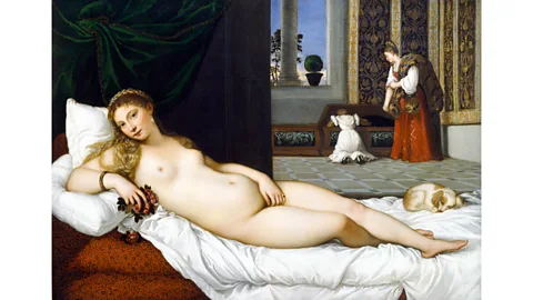 Alamy Titian's Venus of Urbino features a dog to depict loyalty, a common symbol in the Renaissance (Credit: Alamy)