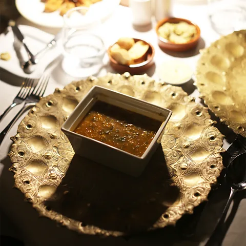 Yana Frigelis Heure Bleue's harira is filled with chickpeas, lentils and aromatic spices and herbs (Credit: Yana Frigelis)