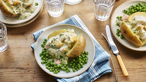 Microwave fish pie jackets