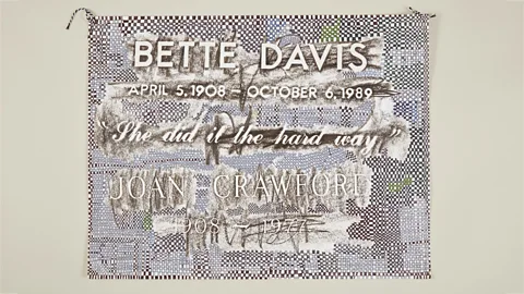 Scott Covert Covert often juxtaposes names in his pieces – such as here, arch Hollywood rivals Bette Davis and Joan Crawford (Credit: Scott Covert)