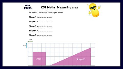 Activity sheet - measuring area