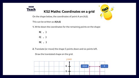 Activity sheet - coordinates on a grid