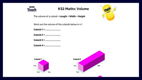 Activity sheet - volume