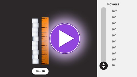 Click to play the activity - move the arrows to see powers in context