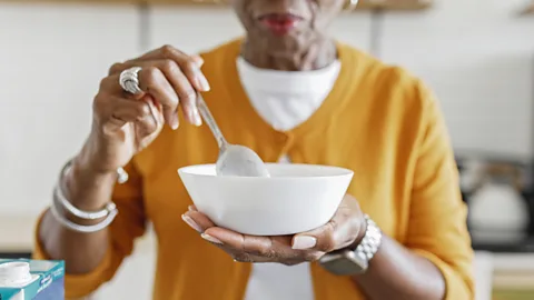 Getty Images Older people don't need to eat as much protein as was previously thought, recent studies suggest (Credit: Getty Images)