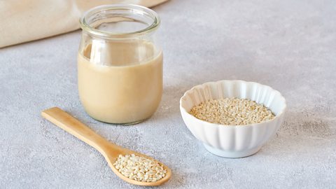 Tahini in a jar