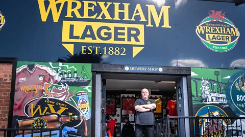 Paul Stafford Wrexham Lager, which was once sold on the Titanic, has been revived by the football club and docuseries (Credit: Paul Stafford)