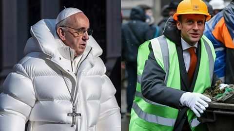 AI generated images of the Pope and President Macron.