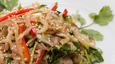 Getty Images Not all species of jellyfish are edible – just 11 species out of more than 2,000 globally have been identified as suitable for human consumption (Credit: Getty Images)