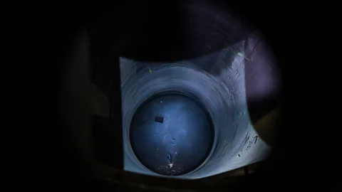 Getty Images Deposition tunnels at Onkalo lie 450m (1,500ft) below the ground – this is where final disposal of the spent nuclear fuel rods will occur (Credit: Getty Images)