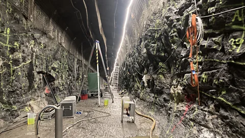 Erika Benke A test deposition tunnel at Onkalo repository similar to the tunnels where canisters of spent nuclear fuel will be deposited for the long run (Credit: Erika Benke)